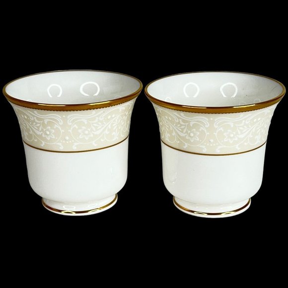 Noritake White Palace Footed Cup And Saucer Set of 2 Bone China NEW With Tags - Picture 4 of 10